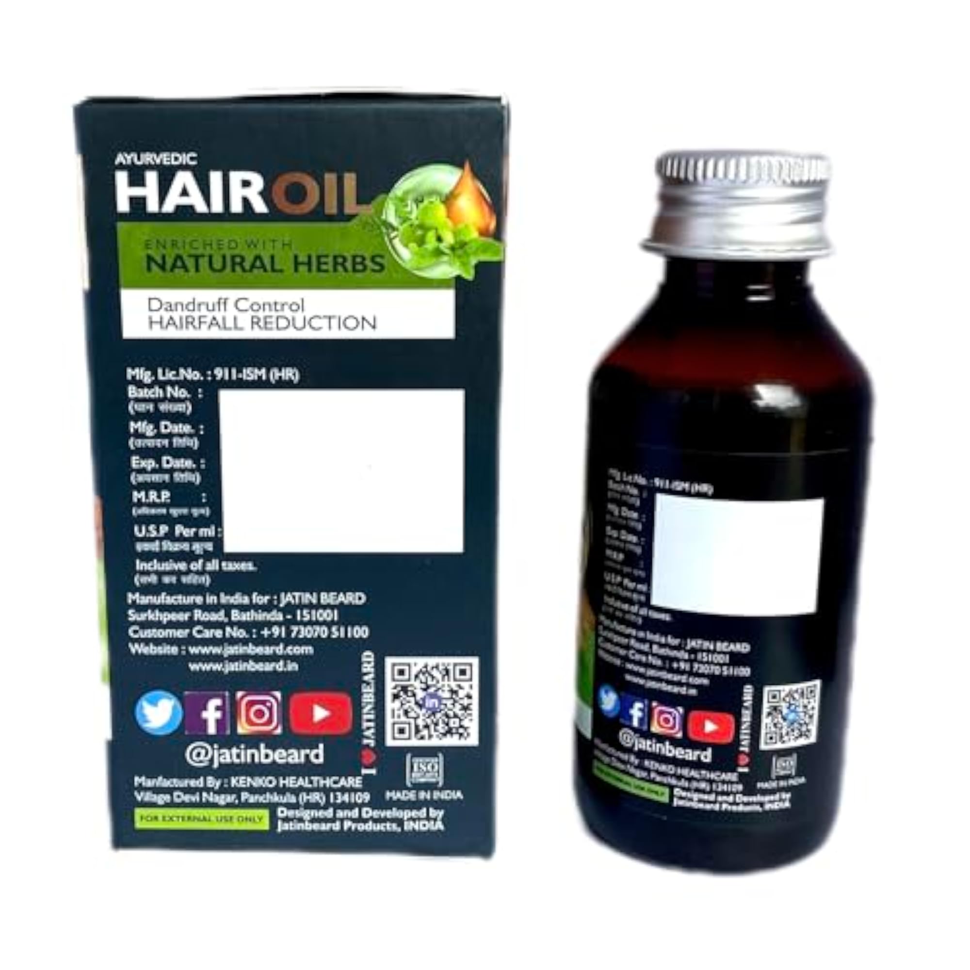 Ayurvedic Hair Oil 100ml with Natural Herbs